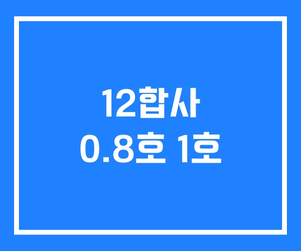 12합사 0.8호 1호
