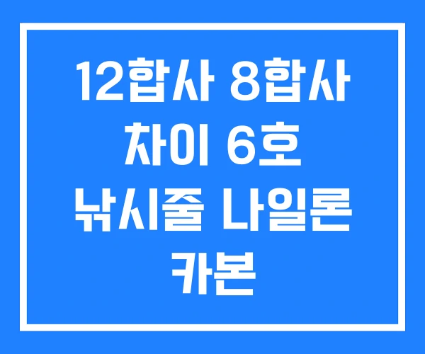 12합사 8합사 차이 6호 낚시줄 나일론 카본 12합사 8합사 차이 6호 낚시줄 나일론 카본