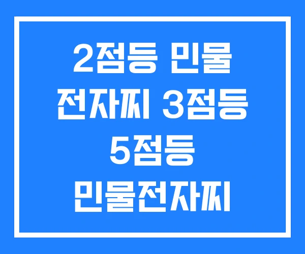 2점등 민물 전자찌 3점등 5점등 민물전자찌