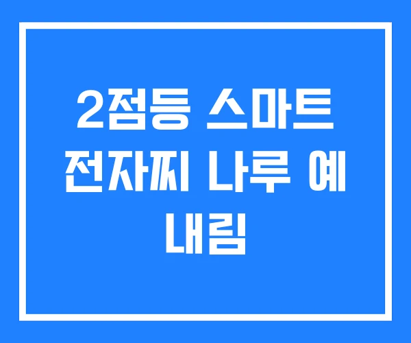 2점등 스마트 전자찌 나루 예 내림