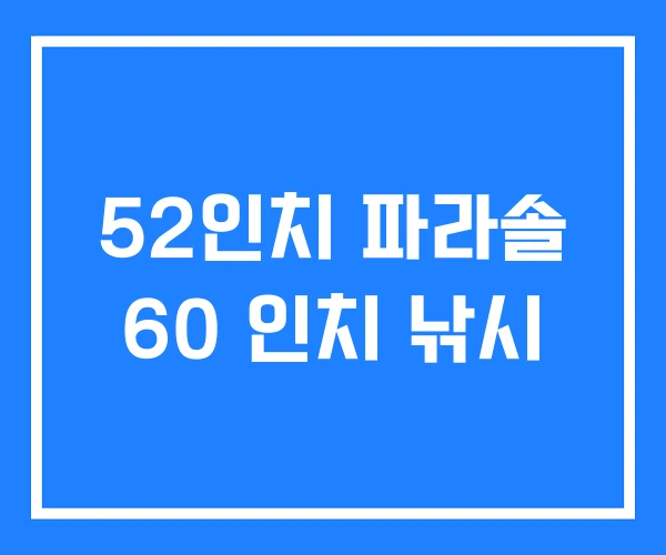 52인치 파라솔 60 인치 낚시 52인치 파라솔 60 인치 낚시