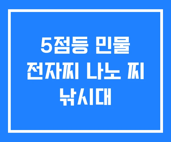 5점등 민물 전자찌 나노 찌 낚시대