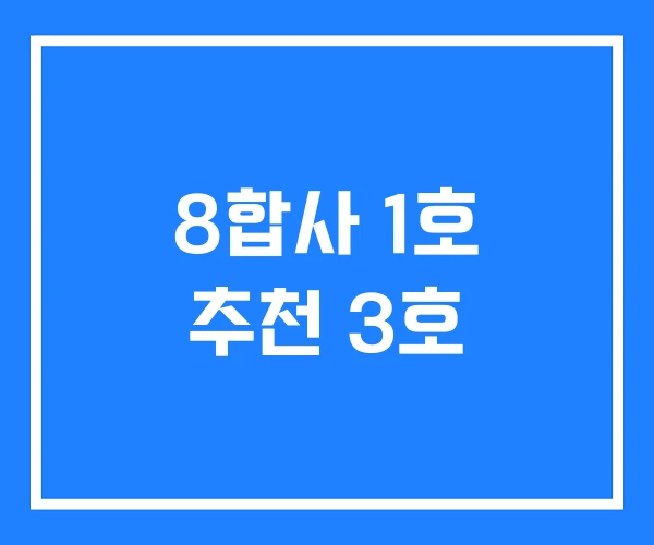 8합사 1호 추천 3호 8합사 1호 추천 3호