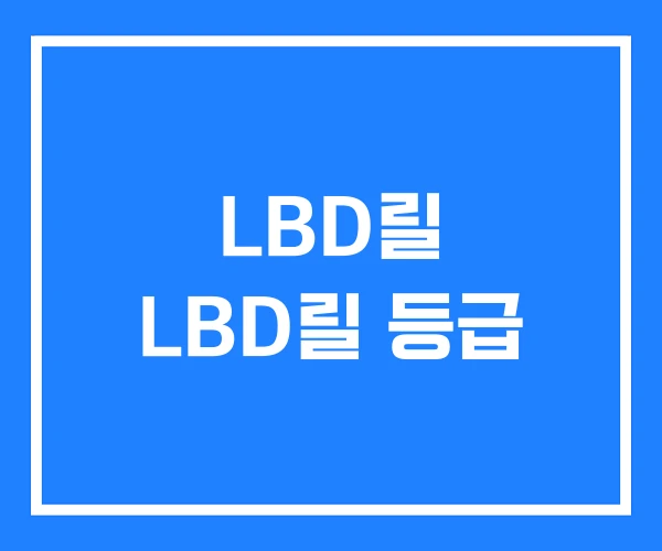 LBD릴 LBD릴 등급