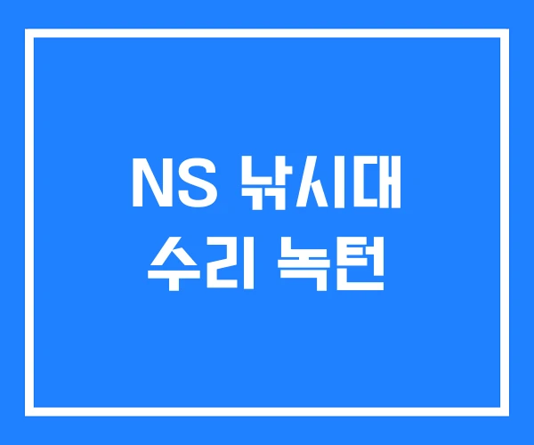 NS 낚시대 수리 녹턴