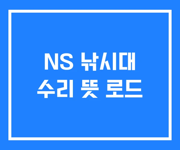NS 낚시대 수리 뜻 로드 NS 낚시대 수리 뜻 로드