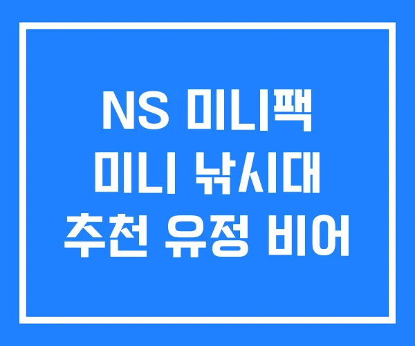 NS 미니팩 미니 낚시대 추천 유정 비어
