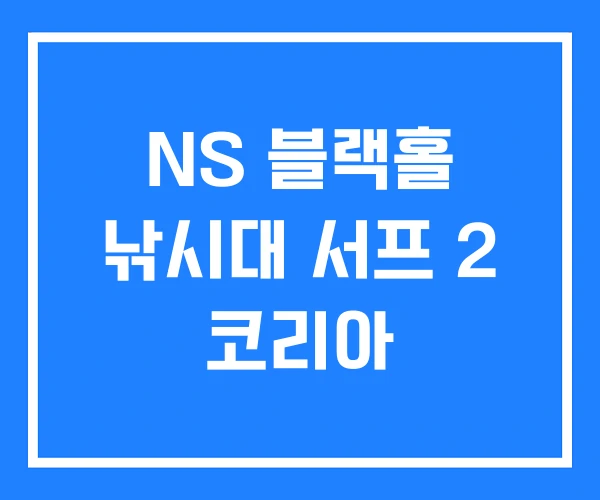 NS 블랙홀 낚시대 서프 2 코리아