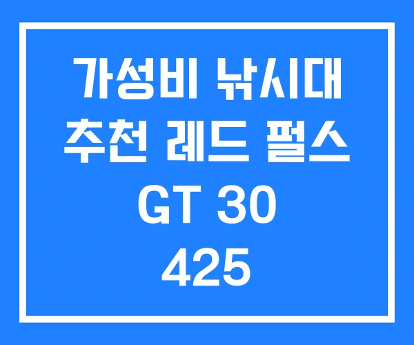 가성비 낚시대 추천 레드 펄스 GT 30 425