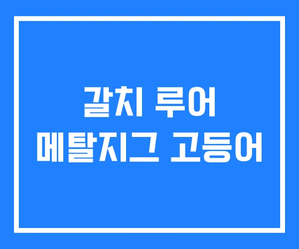 갈치 루어 메탈지그 고등어