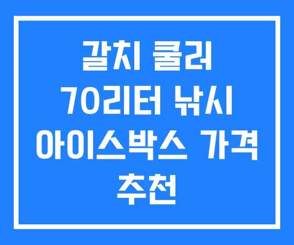 갈치 쿨러 70리터 낚시 아이스박스 가격 추천 갈치 쿨러 70리터 낚시 아이스박스 가격 추천