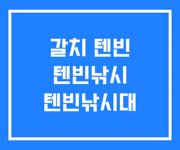 갈치 텐빈 텐빈낚시 텐빈낚시대