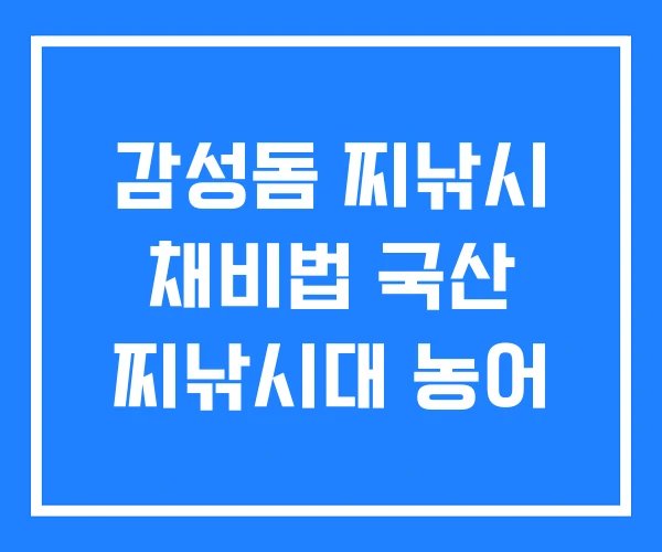 감성돔 찌낚시 채비법 국산 찌낚시대 농어