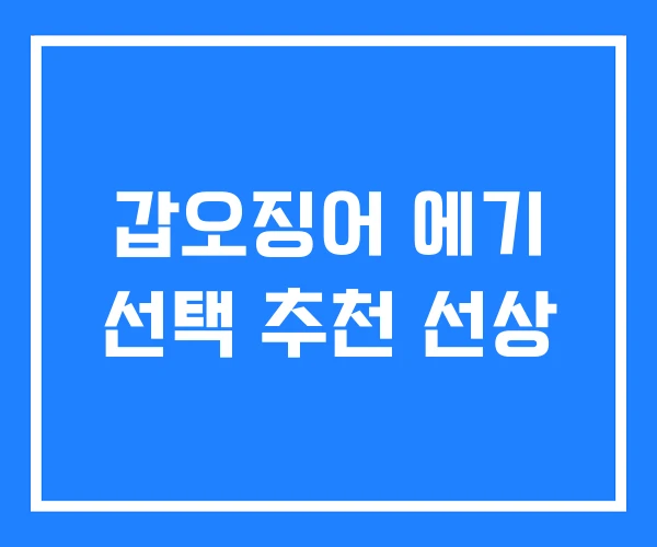갑오징어 에기 선택 추천 선상 갑오징어 에기 선택 추천 선상