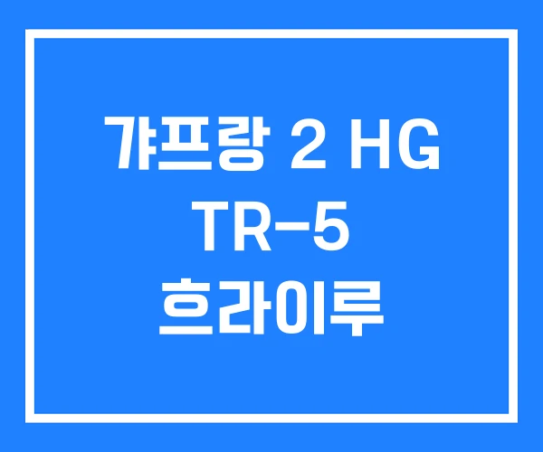 갸프랑 2 HG TR-5 흐라이루 갸프랑 2 HG TR-5 흐라이루