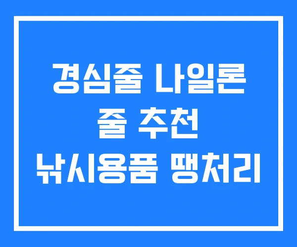 경심줄 나일론 줄 추천 낚시용품 땡처리