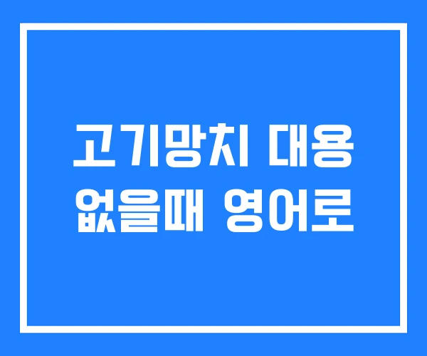 고기망치 대용 없을때 영어로 고기망치 대용 없을때 영어로