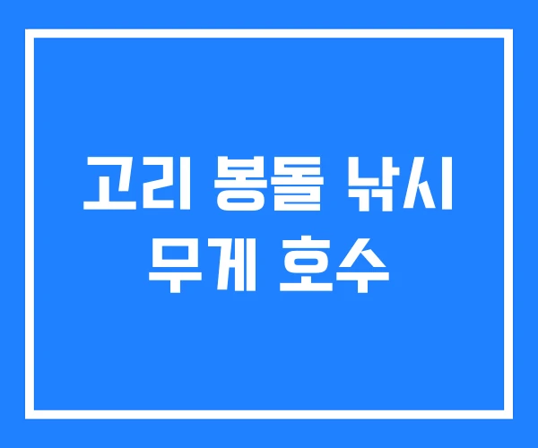 고리 봉돌 낚시 무게 호수 고리 봉돌 낚시 무게 호수
