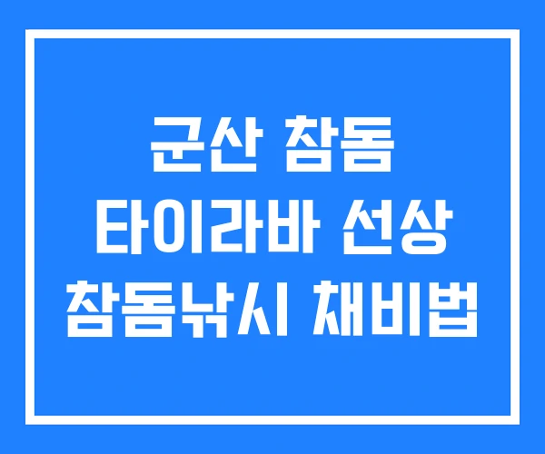 군산 참돔 타이라바 선상 참돔낚시 채비법