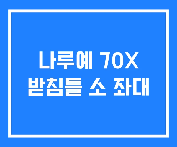 나루예 70X 받침틀 소 좌대 나루예 70X 받침틀 소 좌대