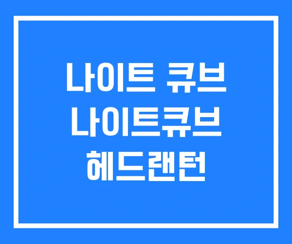 나이트 큐브 나이트큐브 헤드랜턴