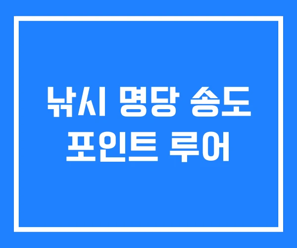 낚시 명당 송도 포인트 루어 낚시 명당 송도 포인트 루어