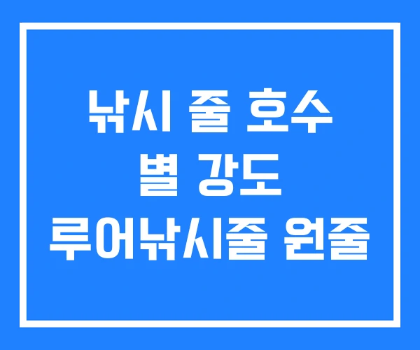 낚시 줄 호수 별 강도 루어낚시줄 원줄