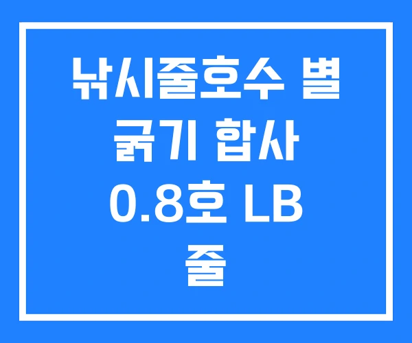 낚시줄호수 별 굵기 합사 0.8호 LB 줄