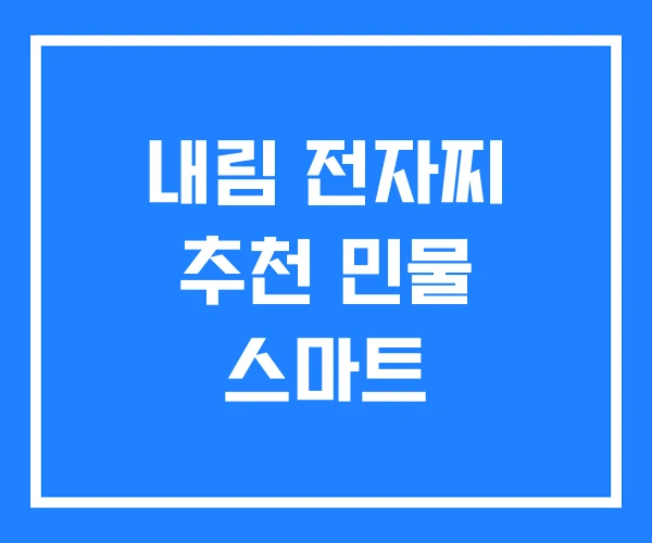 내림 전자찌 추천 민물 스마트 내림 전자찌 추천 민물 스마트