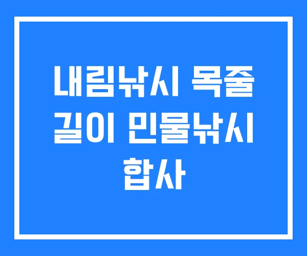 내림낚시 목줄 길이 민물낚시 합사 내림낚시 목줄 길이 민물낚시 합사
