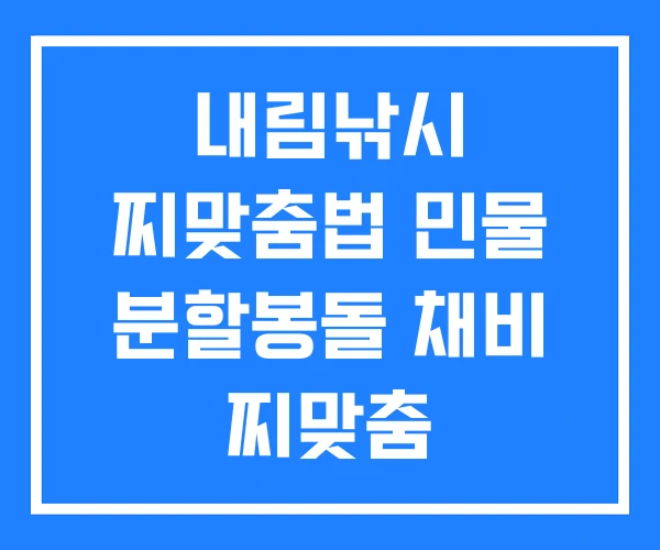 내림낚시 찌맞춤법 민물 분할봉돌 채비 찌맞춤 내림낚시 찌맞춤법 민물 분할봉돌 채비 찌맞춤