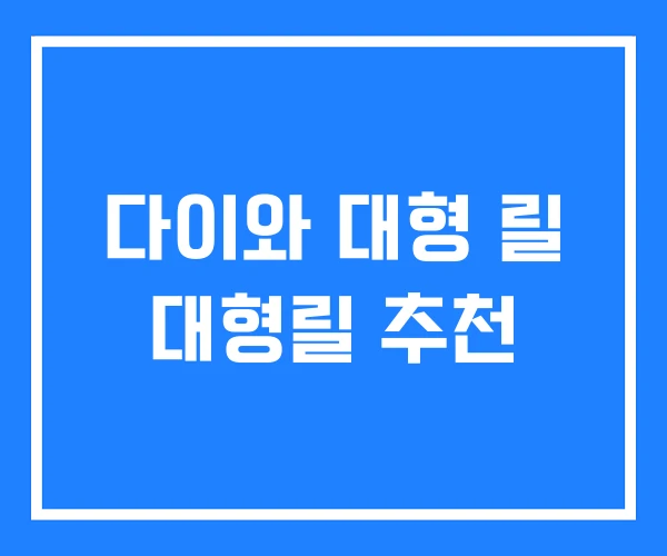 다이와 대형 릴 대형릴 추천