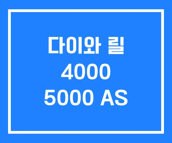 다이와 릴 4000 5000 AS