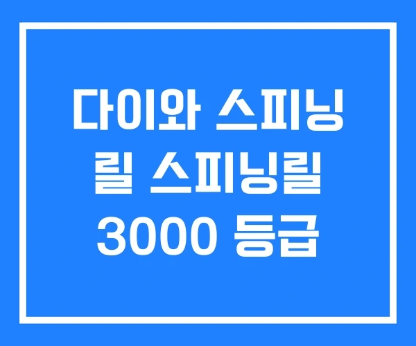 다이와 스피닝 릴 스피닝릴 3000 등급 다이와 스피닝 릴 스피닝릴 3000 등급