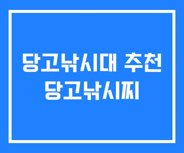 당고낚시대 추천 당고낚시찌