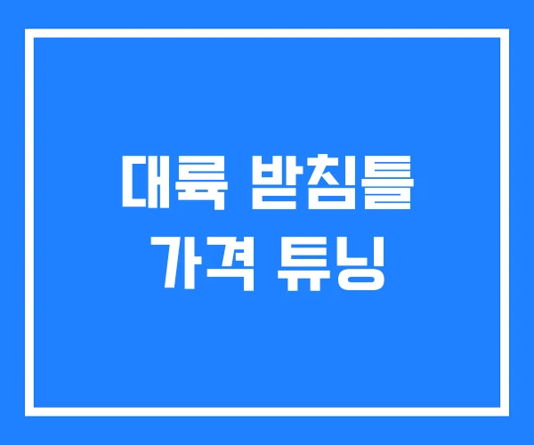 대륙 받침틀 가격 튜닝 대륙 받침틀 가격 튜닝