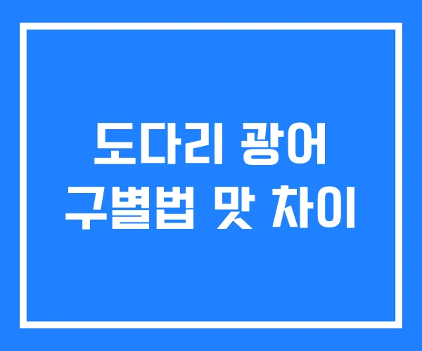 도다리 광어 구별법 맛 차이 도다리 광어 구별법 맛 차이