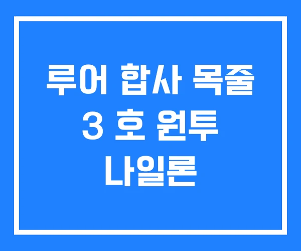 루어 합사 목줄 3 호 원투 나일론