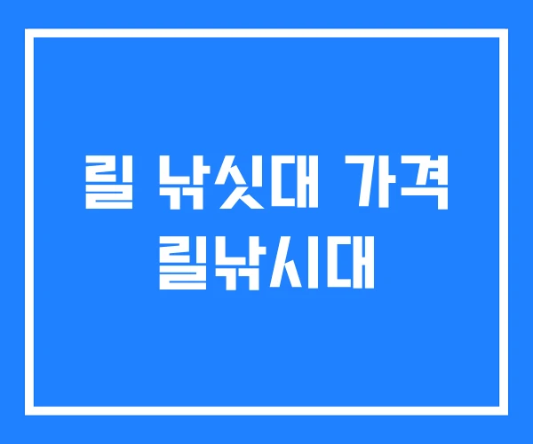 릴 낚싯대 가격 릴낚시대