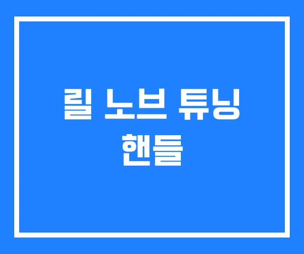 릴 노브 튜닝 핸들