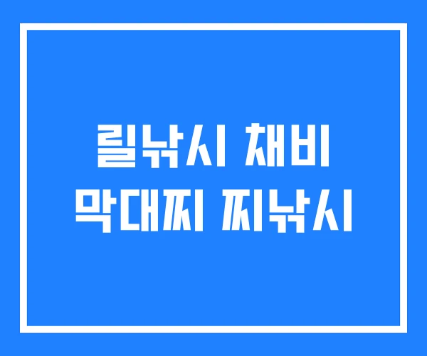 릴낚시 채비 막대찌 찌낚시 릴낚시 채비 막대찌 찌낚시