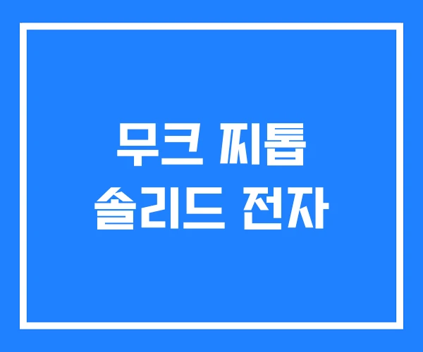무크 찌톱 솔리드 전자