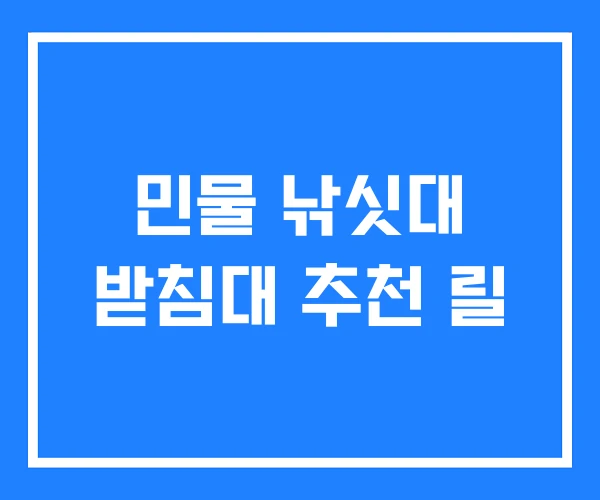 민물 낚싯대 받침대 추천 릴 민물 낚싯대 받침대 추천 릴