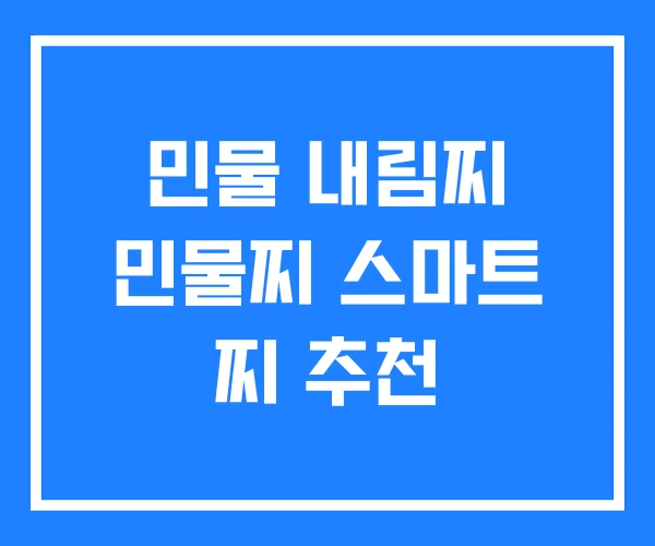 민물 내림찌 민물찌 스마트 찌 추천