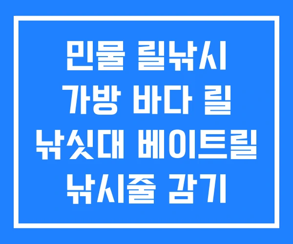 민물 릴낚시 가방 바다 릴 낚싯대 베이트릴 낚시줄 감기