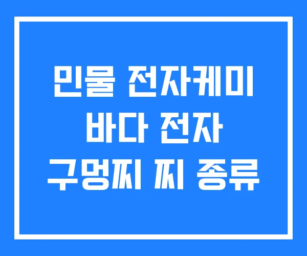 민물 전자케미 바다 전자 구멍찌 찌 종류