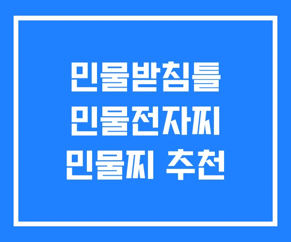 민물받침틀 민물전자찌 민물찌 추천