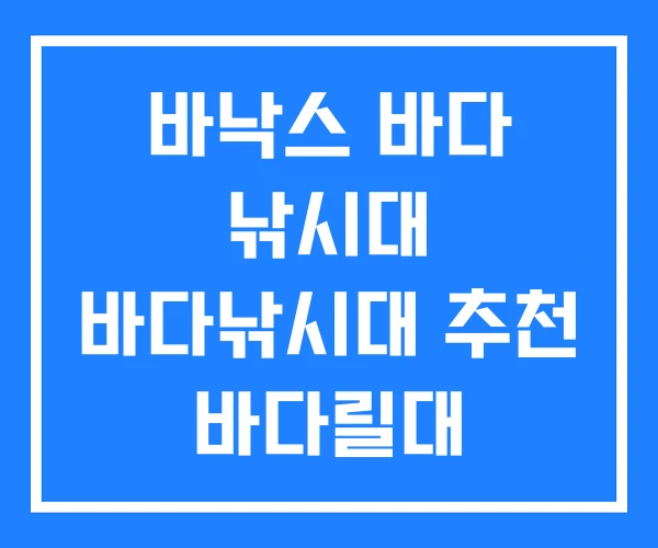 바낙스 바다 낚시대 바다낚시대 추천 바다릴대