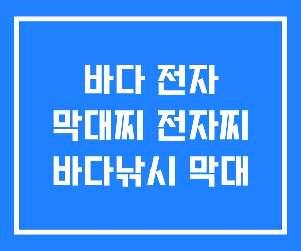 바다 전자 막대찌 전자찌 바다낚시 막대