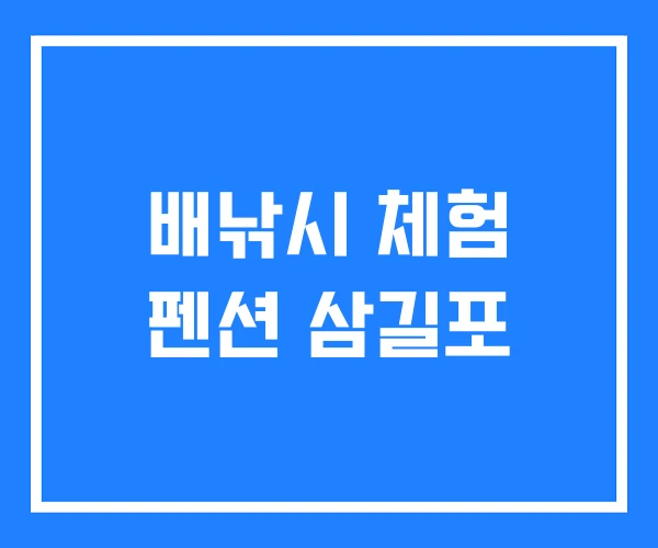 배낚시 체험 펜션 삼길포 배낚시 체험 펜션 삼길포